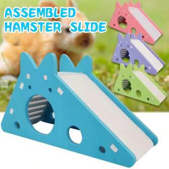 Hamster Slide Toy Pet Hamster House Villa Cage Ladder Exercise Toy For Hamster Mouse Rat Guinea Pig Assembled Hamster Accessories