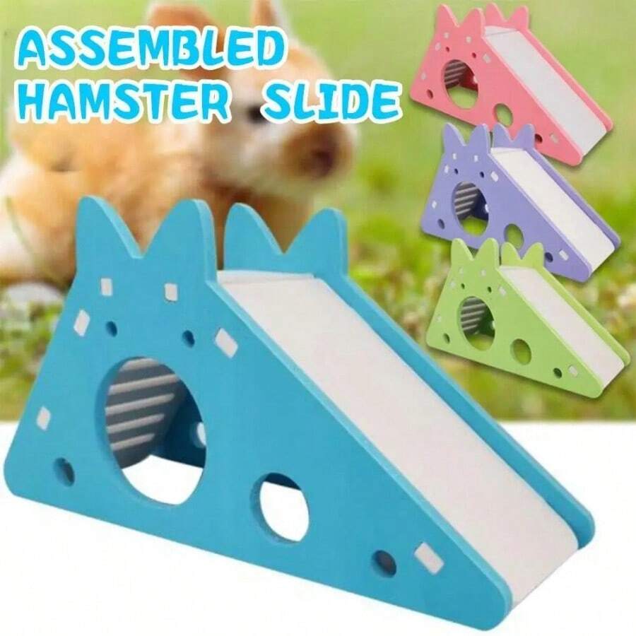 仓鼠滑梯玩具宠物仓鼠屋别墅笼梯运动玩具适用于仓鼠、小鼠、豚鼠组装仓鼠配件 - 彩色 - 查看 1