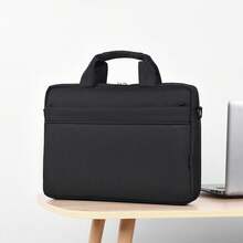 Vattentät 15,6-tums laptopväska | Vadderad och stötsäker väska för universitet och företag | Tjock skyddande laptopväska för resan - Svart - Visa 4