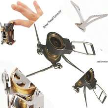 Mini portable titanium alloy automatic 2600W power folding camping stove for outdoor cooking like picnic, camping and hiking - ‎mini estufa - Ver 1