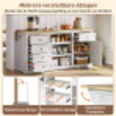 Klappbarer Erweiterungsplatte Und Integrierten Steckdosen, Für Küche, Esszimmer Und Wohnzimmer, White, 150*65*75 Cm