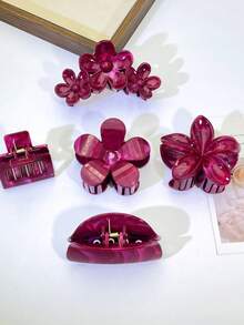 1 Stück/7 Stücke geometrisches Muster, lässig, niedlich, elegant, schick, Straßen-ABS (ABS-Harz) Damen Mode, einfache multifunktionale Schleife Wolke asymmetrische große Haarspange, geeignet für den täglichen Gebrauch: Zuhause, Schule, Strand, Büro, Party, Geburtstag, Weihnachten, Rückkehr zur Schule, modische Haarzubehör für alle Jahreszeiten, Schönheit Klammern, lässige Haarklammern für Herbst und Winter, für Urlaubsoutfits Frau