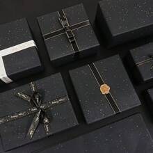 10/20/40张装黑色闪光箔纸 - 20英寸 x 14英寸光面包装纸，含闪光粉，优雅的工艺用品，适用于礼品袋、婚礼、生日、情人节、派对装饰和礼品包装 | 精致的箔纸设计 | 耐用