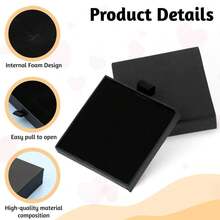 1pc Minimalist & Elegant Necklace Gift Box, Suitable For Necklaces, Pendant Necklaces, Diamond Necklaces And Tag Necklaces. A Perfect Packaging Choice For Gifts On Occasions Like Valentine's Day, Mother's Day And Birthdays. - Multicolor - View 3