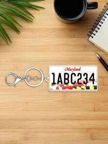 Customized Personalized USA State License Plate Replica Keyring Keychain,Customize Text,72 Styles,Personalized Acrylic Keychain USA State License Plate Replica Keyring Custom Car Accessory 50 States - Multicolor - View 14