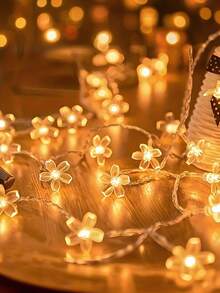 4.92ft/9.84ft/19.69ft Battery Operated LED Cherry Blossom Fairy String Lights, Romantic Atmosphere Decoration For Home, Garden, Camping, Party, Wedding, Birthday, Yard, Valentine's Day, New Year, Spring Festival - Cherry Blossom Light String - View 5