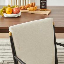 Dining Chairs - Beige + Fabric-4 - View 4