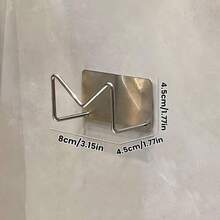 1pc No-Drill Wall Mount Curling Iron/Straightener Holder | Metal Bathroom Vanity Makeup/Glasses Storage Rack | Strong Adhesive Under Sink Straightener Holder | Multi-Function Hair Tool Wall Mount Organizer, Great Gift For Halloween And Christmas