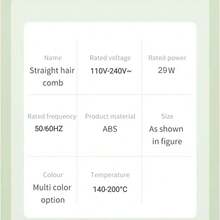 Hair Straightening Iron, 3D Straightening Brush,Straightener Hair Comb,Straight Hair Comb With 3D Anti-Scald Design & 4 Temp Selection,Hair Straightening & Curling Comb 2 In 1,Detangles Hair Easily ,Quick Straightening,For Home Salo Graduation Birthday Holiday,Holiday Gifts Suitable For Women