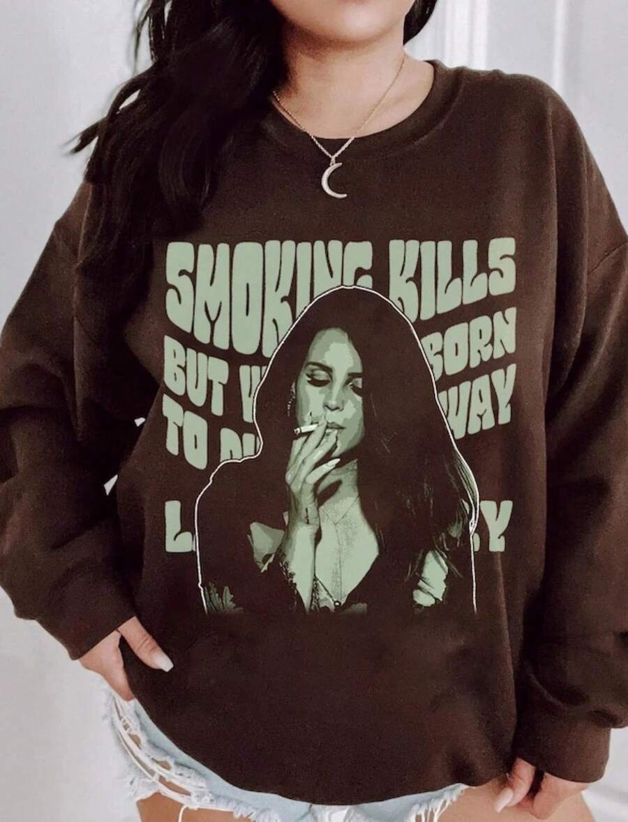 Album Ultraviolence Lana Sweatshirt Retro Del Rey - Black - View 1
