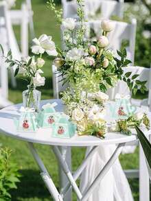 10 piezas de elegantes cajas de regalo con forma de tetera decoradas con flores en colores pastel con acentos dorados - Ideal para fiestas de primavera y reuniones de té, bodas, cumpleaños, accesorios para eventos de primavera