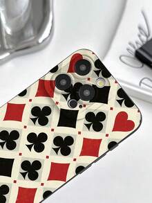 1pc Fashionable & Unique Spade Graphic Black Pupil Design Soft Phone Case Compatible With IPhone 16/16Pro/16Plus/15/15ProMax/15Pro/11/12/13/14ProMax/12Mini/13Mini/11Pro/11ProMax/12Pro/12ProMax/13Pro/13ProMax/14Pro/14ProMax, Creative & Elegant - متعدد الألوان - مشاهدة 3