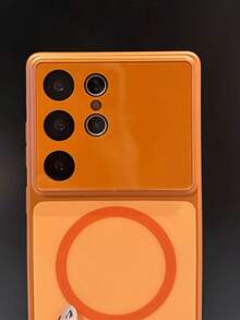 Magnetic Phone Case Compatible With Samsung Galaxy S26 Ultra S25 Ultra S24 S23 Ultra Large Window Frosted Shockproof Protective Cover