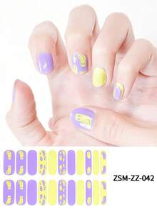 1 Tờ gồm 14 miếng dán móng tay gel tự dính, chống thấm nước và bền lâu, decal nghệ thuật móng tay 3D, tự trang trí móng tay cho phụ nữ, bé gái, các buổi lễ tại nhà, tiệc khiêu vũ, ngày lễ, du lịch, làm móng nhanh, màu đỏ tía và bạc lấp lánh. - Nhiều màu - Xem 7