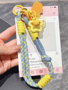 1PC Dual-Purpose Dual Color Mobile Phone Lanyard Short For Women's Wrists, Short For Thumbs, Dual-Purpose Adjustable Braided Lanyard For Outdoor Travel, Mountaineering, Travel, Anti Throw Lifting Chain Strap, Mobile Phone Case Pendant, Small Lanyard New Design, Comes With A Pad Gift, Suitable For Mothers, Family, Friends' Birthdays - Various Colors - View 7