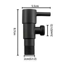 1pc Bathroom Single Cold Water Angle Valve, 304 Stainless Steel Thickened Anti-Explosion Shut-Off Valve, Gold/Black Electroplated Color Toilet Angle Valve