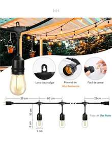 Extensión Eléctrica 5 METROS - Negro - Ver 6