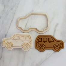 1pc 7*4cm Cartoon Car Shaped Cookie Cutter, 3D Pressed Frosting Cookie Mold For Baking DIY - White - View 9