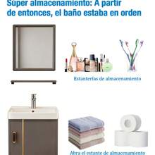 Conjunto Baño Lavabo Cerámica 43cm Espejo HD Casillero | Espacios Pequeños | Mueble Lavabo | Moderno Práctico - Gris - Ver 6