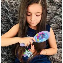 SLAW LUV HER Lilo And Stitch Hair Accessory 5 Pcs Set - 1 Regular 9 Inch Stitch Hairbrush And 4 Scrunchies - Detangling Brush - Elastic Hair Ties Ropes For Girls Ages 3+ - Stitch 5件組髮飾 - 查看 3