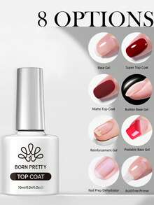 BORN PRETTY 10ml 底胶超级亮面封层套装 指甲油凝胶套装 超亮泽持久封层 哑光封层