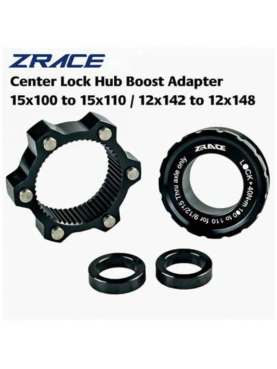 ZRACE 1 Pc Outdoor Sports Bicycle Center Lock Hub Boost Adapter, 15x100 To 15x110, 12x142 To 12x148, 6-Hole Center-Lock