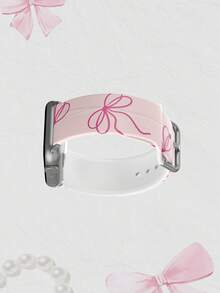 1条柔软弹性透气褶皱蝴蝶结替换表带，兼容三星、荣耀智能手表，尺寸可选38mm、40mm、41mm、42mm、46mm、45mm、44mm、49mm；艺术时尚休闲多色硅胶表带，兼容 Ultra SE/11/10/9/8/7/6/5/4/3/2/1 - 彩色 - 查看 5