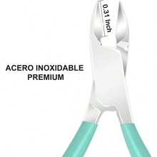 Cortador y empujador de Cutcula profesional, Removedor de Cutculas, alicate, raspador y pulidor de uas, Cortador de piel muerta, Herramientas de Manicure y Pedicure Negro - Azul - Ver 3