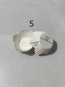 100 piezas Molde para magdalenas en forma de flor - Blanco - Ver 4