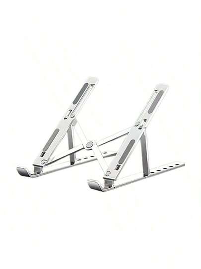 Lenovo ZJA2 Aluminum Alloy Laptop Stand, 6-Level Height Adjustment + Folding Portable Ergonomic Cooling Pad, Suitable For 13-16 Inch MacBooks/Office Laptops