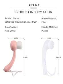 Perie de curățare facială nouă Zhuoyaya, en-gros, dispozitiv de curățare pentru îndepărtarea machiajului moale, îndepărtarea punctelor negre ale porilor cu perie facială în formă de arc cu frânghie agățată