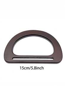 2pcs D-Shaped Wooden Wallet Handle, Durable Bag Grip Accessory Suitable For DIY Woven Straw Beach Bags And Handbags - Multicolor - View 3