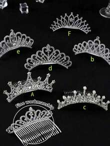 1pc Girls Crown Headpiece, Baby Hair Clip Hairpin Barrette Princess Crown Hair Accessory, Birthday Gift
