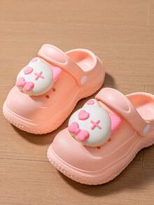 Kids Breathable Cartoon Clogs, Soft Bottom Anti-Slip Toddler/Little Kid Closed Toe Sandals For Boys & Girls - Pink - View 4