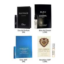 Men's Luxury Cologne Sampler (4 Vials) | Dior Sauvage EDP 1ml, Bleu De Chanel Pour Homme EDP 1.5ml,VERSACE Eros EDT 1ml, Devotion D&G EDP 1.5ml - Travel-Ready Mini Fragrances| Newbie Friendly! - Bộ nước hoa giới thiệu - Xem 3