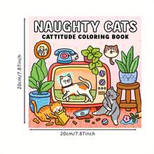Naughty Cats: Cattitude Coloring Book For Adults And Teens (Cat & Dog Coloring Book) - Multicolor - View 3