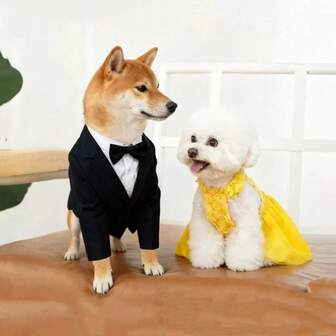 1pc Pet Costume, Romantic Remake Of Classic Musical Inspired By Judy & Nick, Adorable Pet Outfit