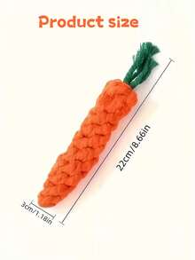 1pc/2pcs/3pcs Carrot Shaped Dog Chew Toys, Suitable For Small And Large Dogs - Orange - View 3
