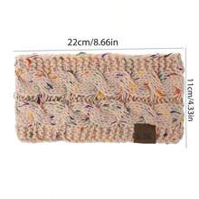 1 Peça Faixa de Cabeça de Malha de Veludo de Inverno - Quente, Elástica e Elegante Gorro Feminino, Adequado para Esportes e Uso Casual - Multicolorido - Visão 9