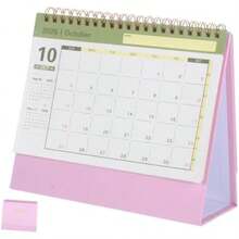 NUOBESTY Calendario De Escritorio Pequeño 2025-2026: Mini Calendario De Año Nuevo De Escritorio, Plegable, Para El Hogar, La Escuela Y La Oficina.(default) - Multicolor - Ver 1