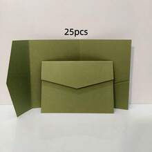 Premium Minimalist Invitation Cards, Envelopes, Invitations, Made Of 250g High-End Specialty Paper - Burgundy - View 11