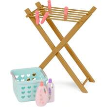 Our Generation - Lavadora de muñecas Estante de Secado Plancha y Juego de Limpieza Accesorios de casa de muñecas de 18 Pulgadas Juego de simulacion - Juguetes para niños a Partir de 3 años - DiaConveniente y duradero,Los favoritos de los niños - Multicolor - Ver 8