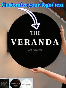 Biển hiệu kinh doanh bằng acrylic tùy chỉnh, thiết kế cá nhân hóa với họa tiết lá cây trang nhã và kiểu chữ tinh tế, chất liệu PMMA, phù hợp cho văn phòng, cửa hàng, salon, studio, quảng cáo thương mại và các dịp khác. - Nhiều màu - Xem 16