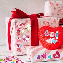 8/16/24/32 Sheets Valentine's Day Stickers Make A Face Valentine's Day Stickers Valentine's Day Party Favors Crafts Game Activities Supplies - Multicolor - View 5