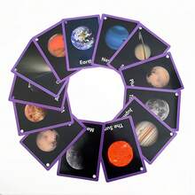 Solar System Learning Flash Cards, 15 Double-Sided Planet Learning Cards, STEM Astronomy Education For Kids, Children's Early Education Learning Toys, Teacher Student Interactive Learning Tool, Home School Classroom Resources Educational Toys - Multicolor - View 11