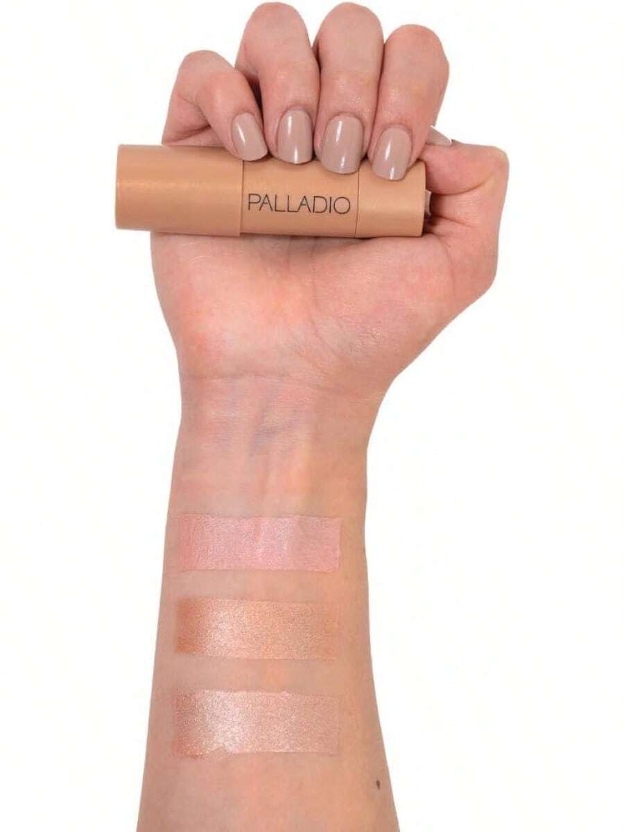 Palladio IIuminador natural en barra cremoso, acabado saludable y jugoso, efecto makeup no makeup I'm glowing creamy stick highlight, Stunner - Oro rosa - Ver 1