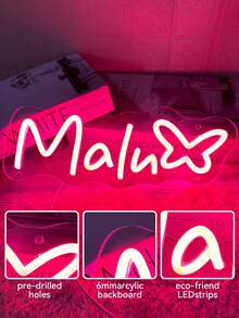 可定制霓虹灯，个性化可调光LED墙饰，个性化婚礼霓虹灯，情人节礼物，节日霓虹灯，家居装饰，婚礼背景，USB供电，浪漫家居装饰，完美适用于墙面装饰、都市盛会、时尚装饰，永恒之爱 - singel light 5 - 查看 8