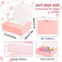 10/6/3pcs Set Elegant Gift Boxes With Golden Ribbon - Large Size 12x9.8x3.1 Inches, Flip-Top Closure, Suitable For Weddings, Birthdays And Special Occasions, Gift Boxes