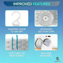 Almohadas de baño para soporte de cuello y espalda de bañera - Almohada de baño para bañera - Almohada de baño para reposacabezas - Almohada de spa para bañera y jacuzzi - Accesorios de bañera para mujeres - Cojín de baño para adultos - Gris - Ver 3