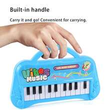 Kids Cartoon Music Electronic Piano Toy With Sound Effects, Music Toy, Educational Toy, Funny Cartoon Toy, Parent-Child Interactive Toy, Built-In Handle, Clear Sound Quality (Batteries Not Included) - Multicolor - View 7